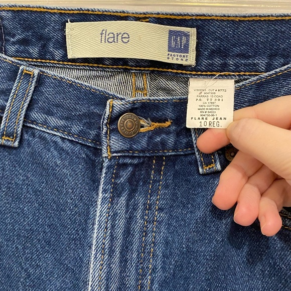 VTG Gap Blue Jeans Flare Y2K 90s Medium Wash High-Waisted - Picture 4 of 6